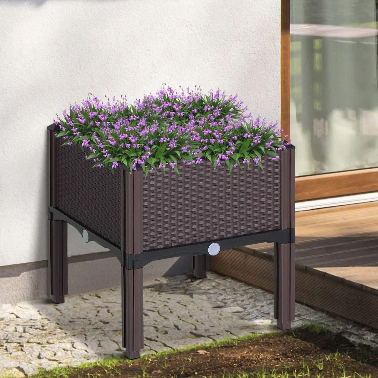 Hochbeet in Rattan-Optik - 1