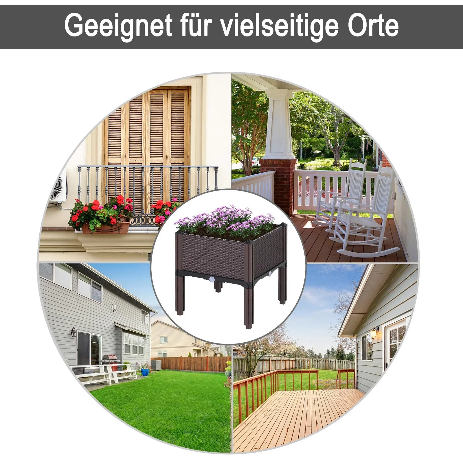Hochbeet in Rattan-Optik - 3