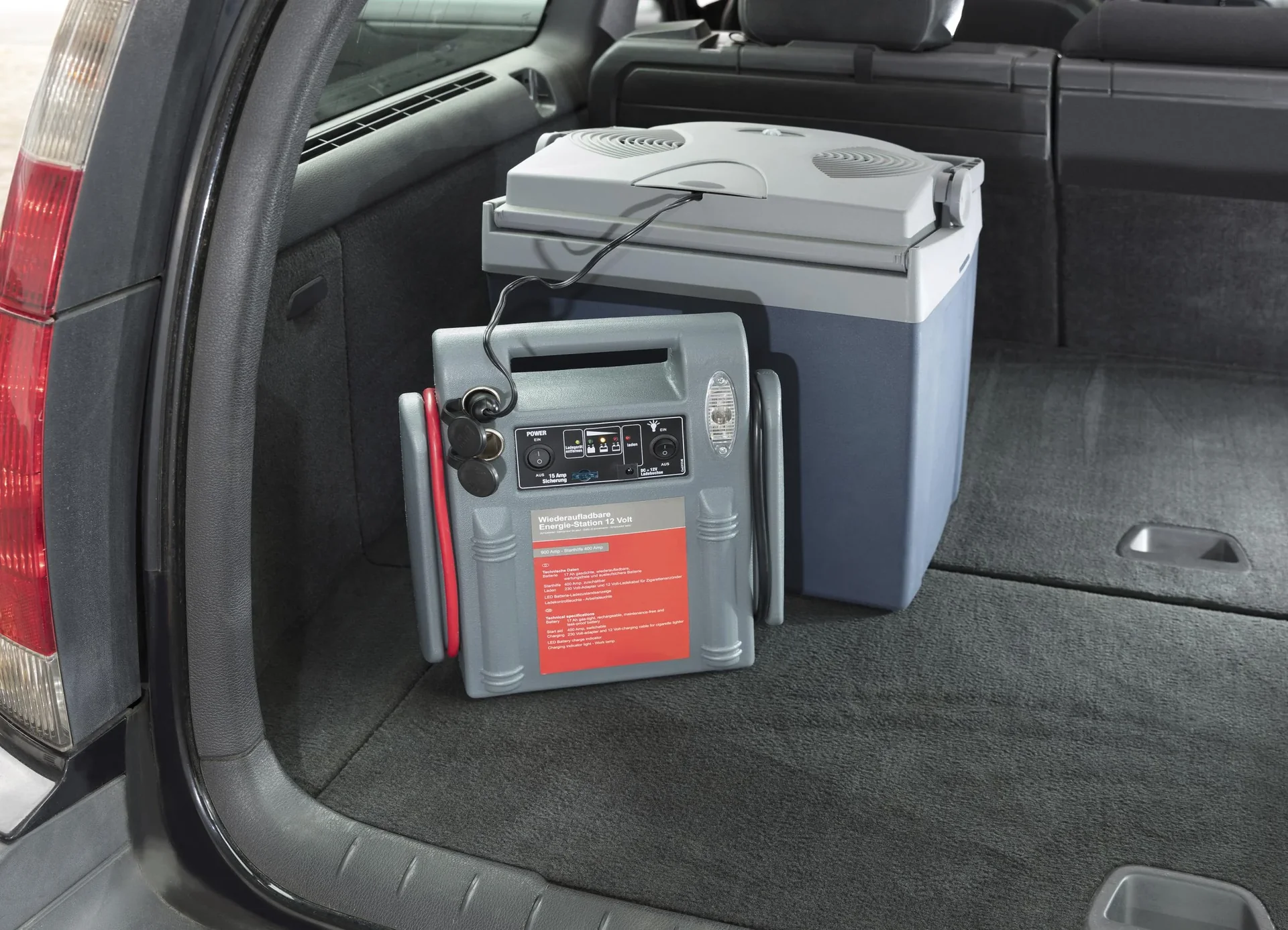 Powerpack 900 A - 15 AH - 12 Volt - 3 in 1 - Starthilfe - Arbeitsleuchte - Energie-Station - 3