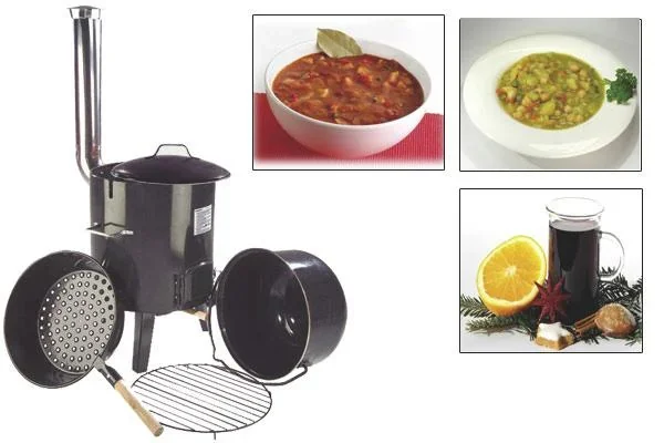 Gulaschkanone, Gulaschofen, Eintopfofen, "Szeged" + GRATIS dazu: Schöpfkelle, Edelstahl, 23 cm - 5