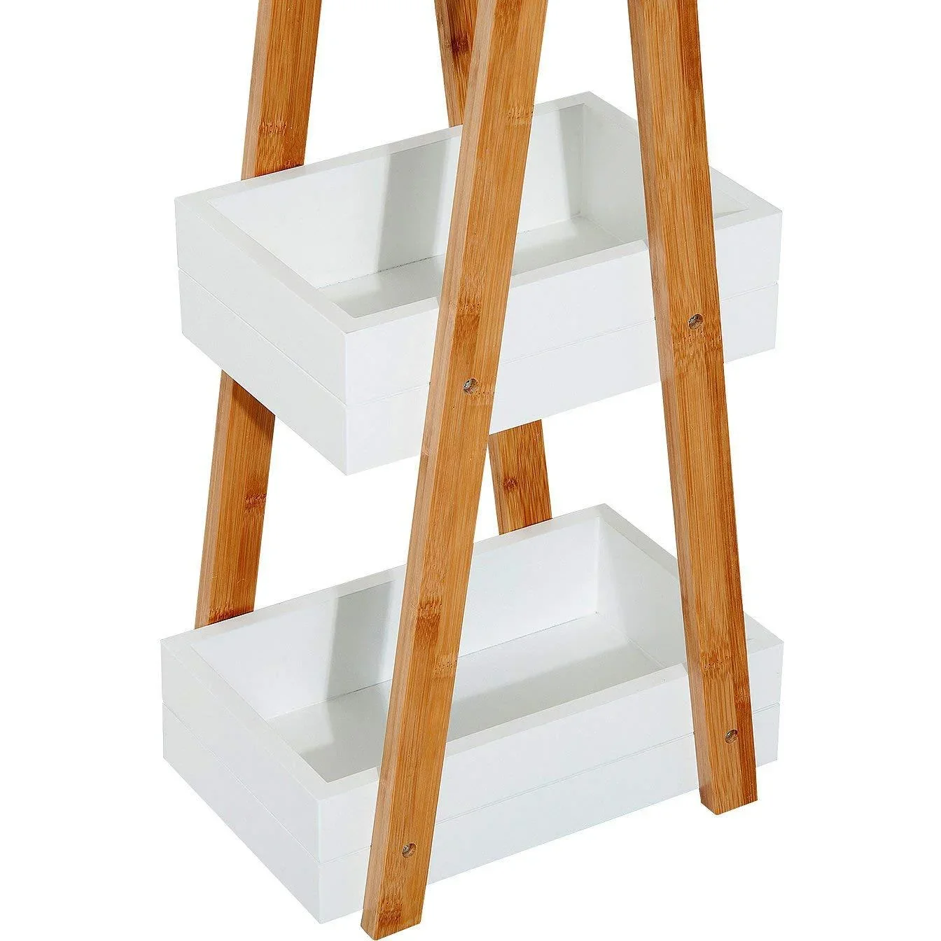 Badregal Treppenregal Regal 3 Ebenen Weiß L21 x B30 x H81 cm - 0