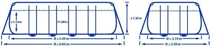 Ultraframe-Pool 549 x 274 x 132 cm - 1