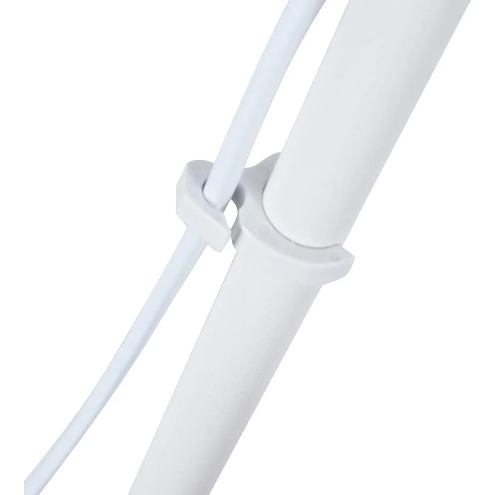 Stehlampe Tripod Schlafzimmer Standleuchte Stehleuchte 40W Metall weiß ?48 x 156 cm - 4
