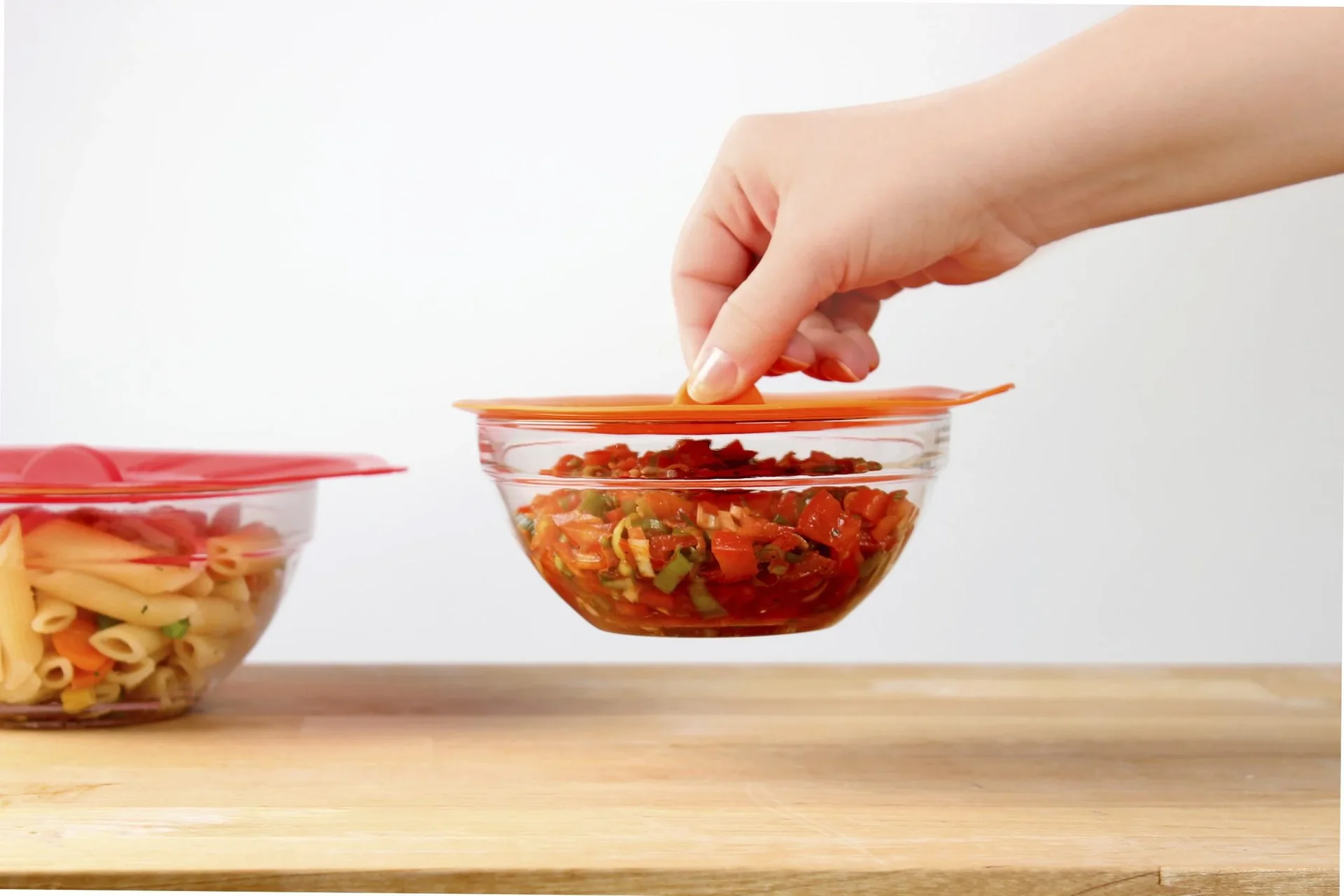 Aufbewahrungsdeckel aus Silikon, groß, 3 Stück - 0