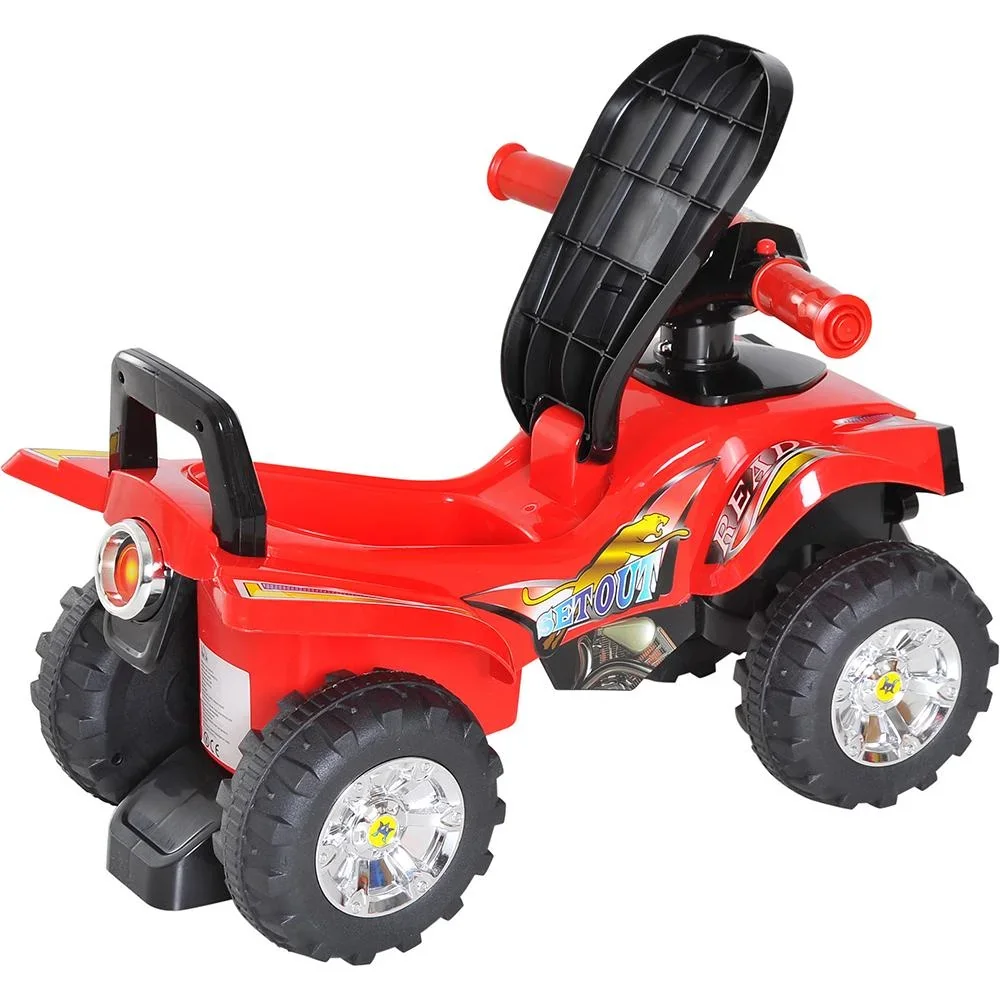 Elektroauto Kindermotorrad mit Musik und Licht Rot - 0