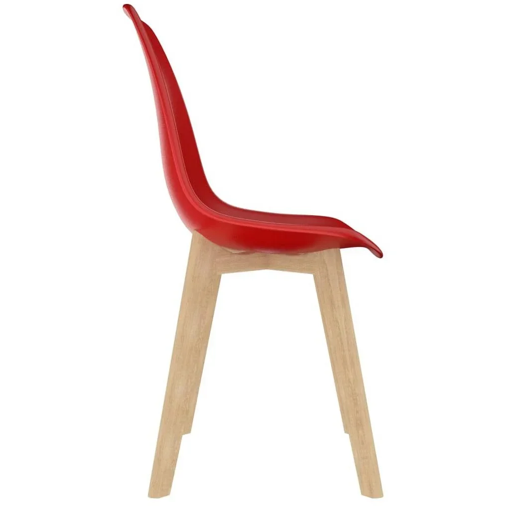 Esszimmerstühle 2tlg. Kunststoff rot - 3