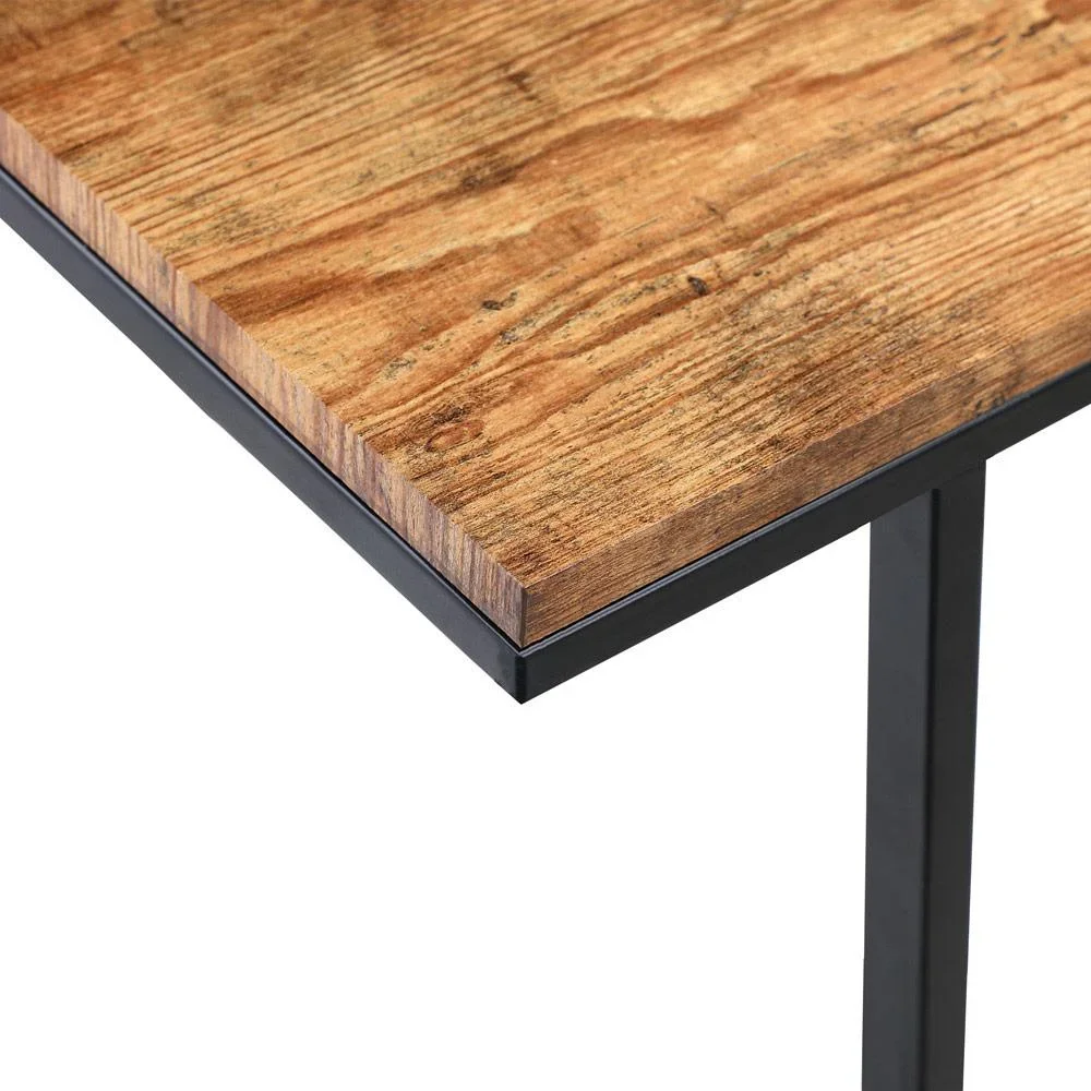 Beistelltisch - auf Rädern - Industrial - 70 x 40 x 30 cm - Schwarz/Braun - 2