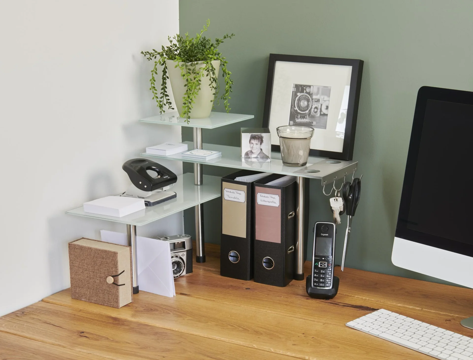 Glas-Eckregal "Kaffee-Bar" - 1