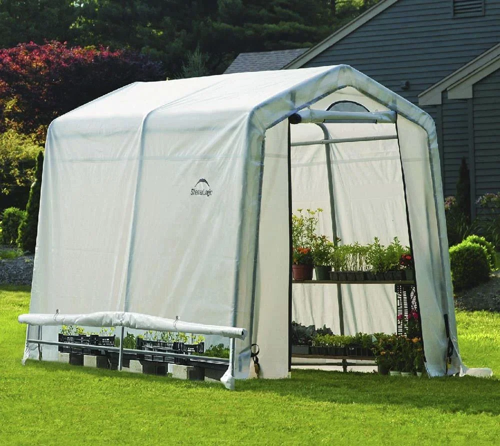 Gewächshaus Gewächshaus 4,32 m² 180x240x200 cm Weiß - 1