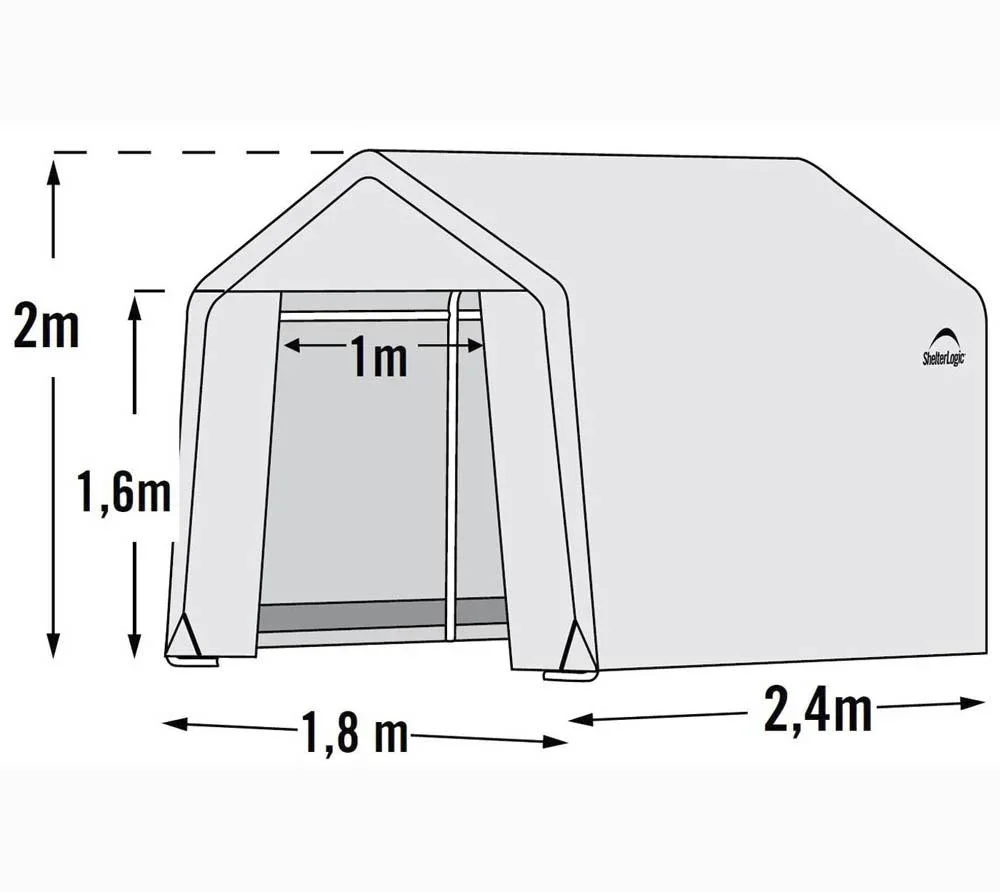 Gewächshaus Gewächshaus 4,32 m² 180x240x200 cm Weiß - 5