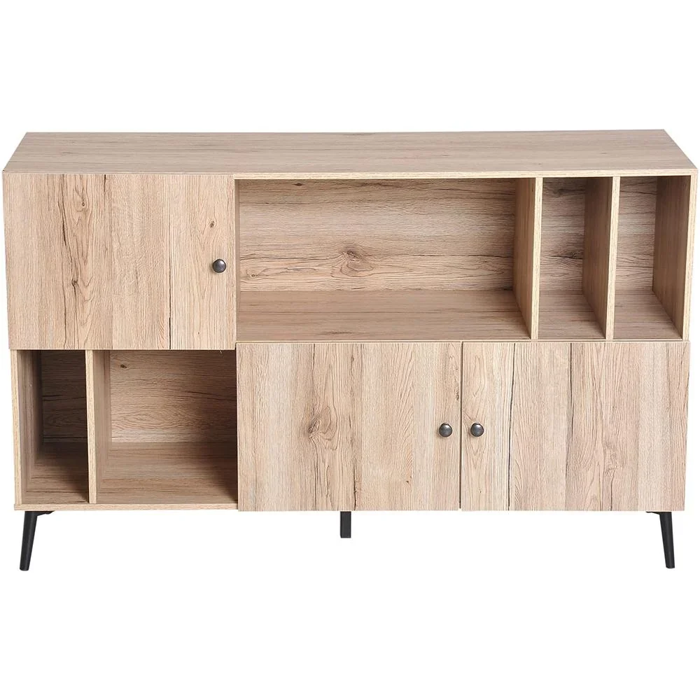Kommode Sideboard Aufbewahrungsschrank 8 Fächer Eiche - 2