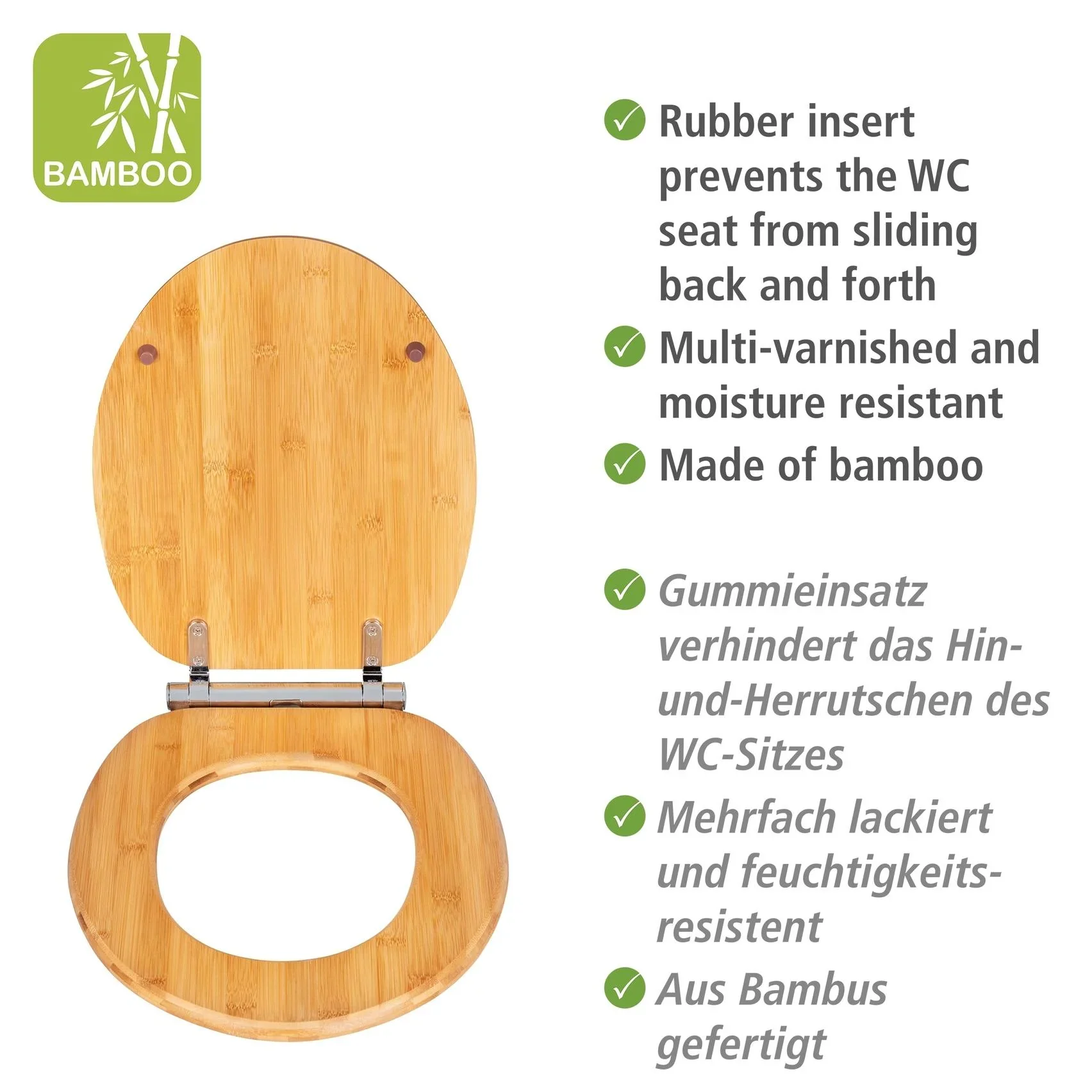 WC-Sitz Bambusa, aus Bambus - 1