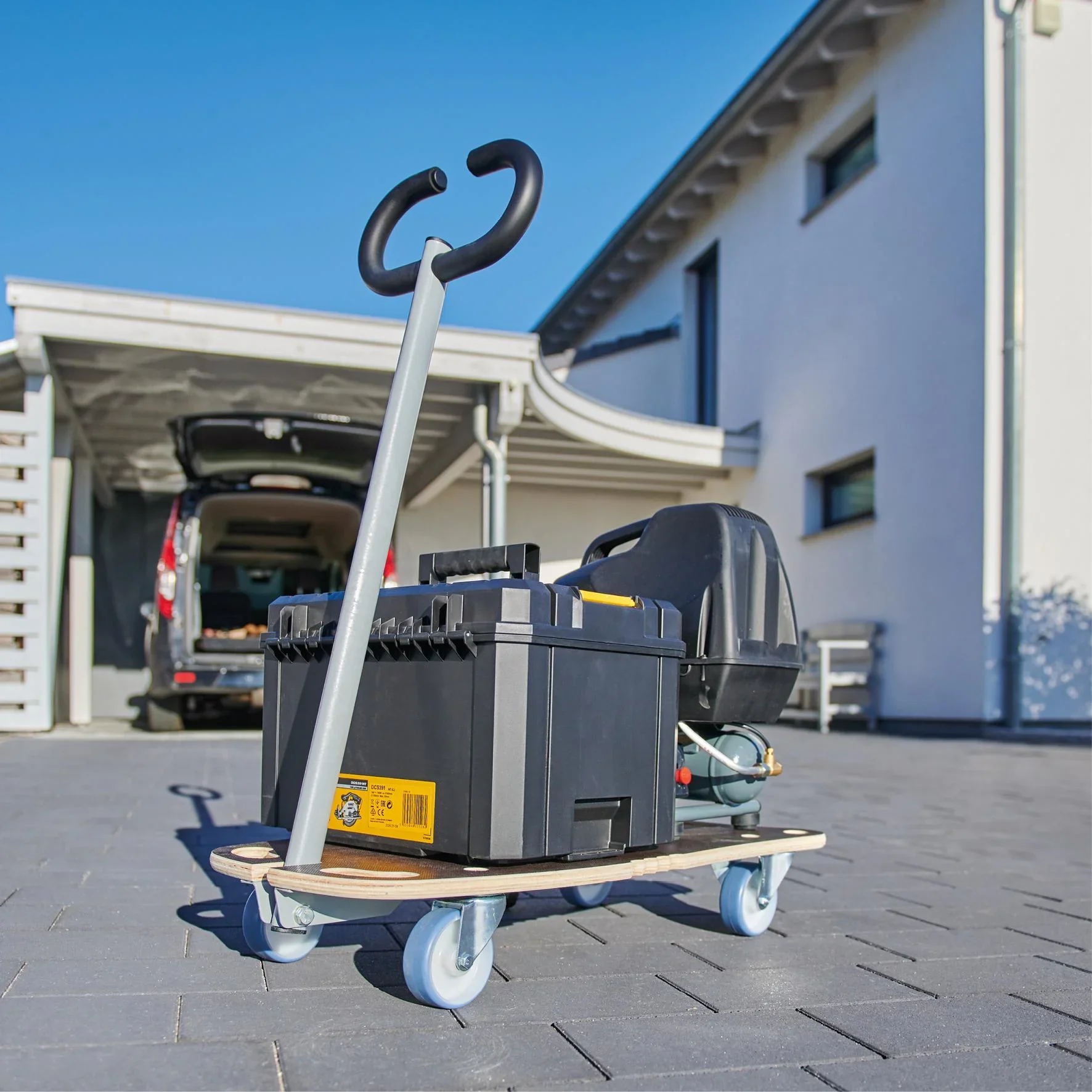 Transporthilfe MM 1187, 80 x 40 x 14,5 cm, softe Rollen Ø 100 mm, Rollenlager, Multiplex FSC®, Tragkraft 300 kg - 2