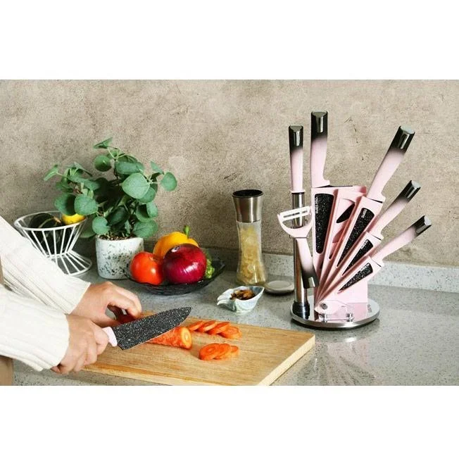 Küchenmesser-Set -mit Standard- 8-teilig - Rosa - 3