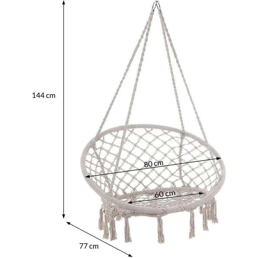 Hängesessel Rund - Creme Ø61cm - 0