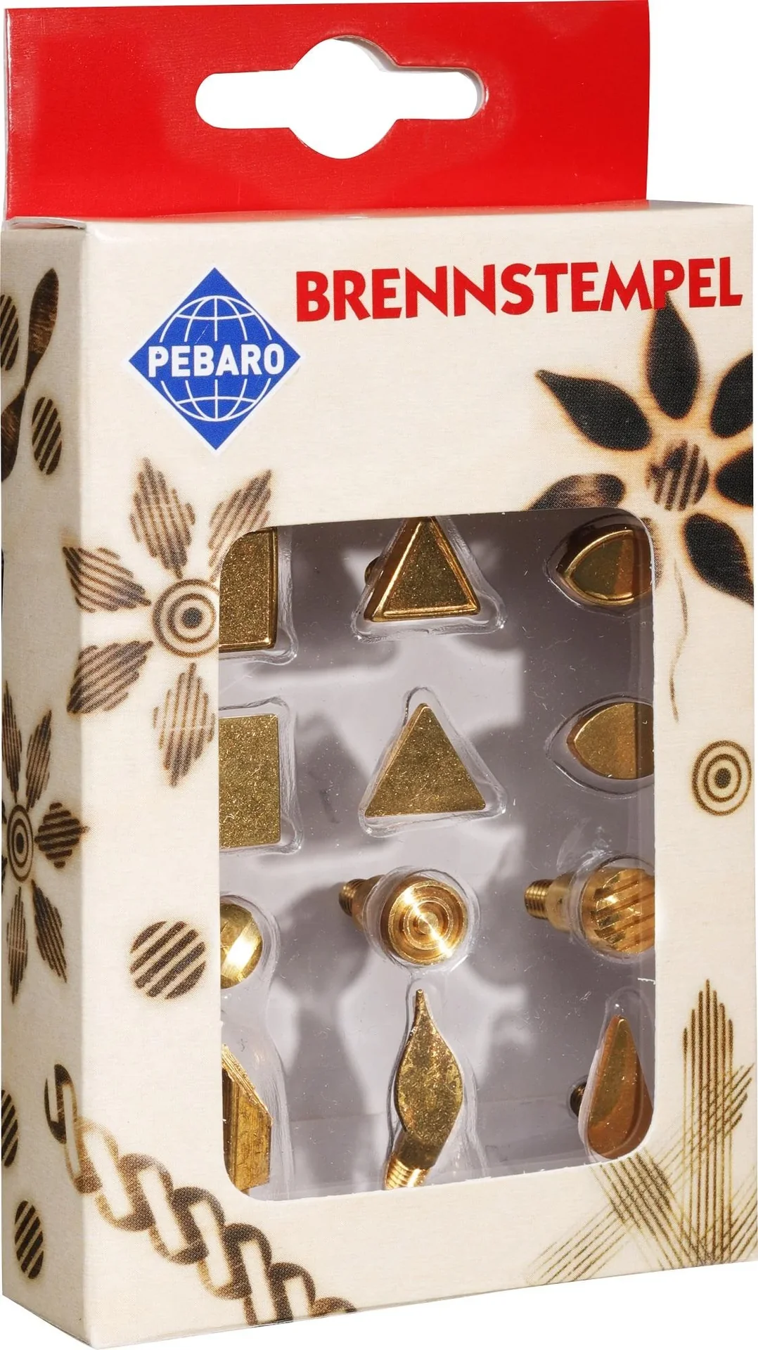 Brennstempel Set 12-teilig, Quadrat, Dreieck usw. - 0