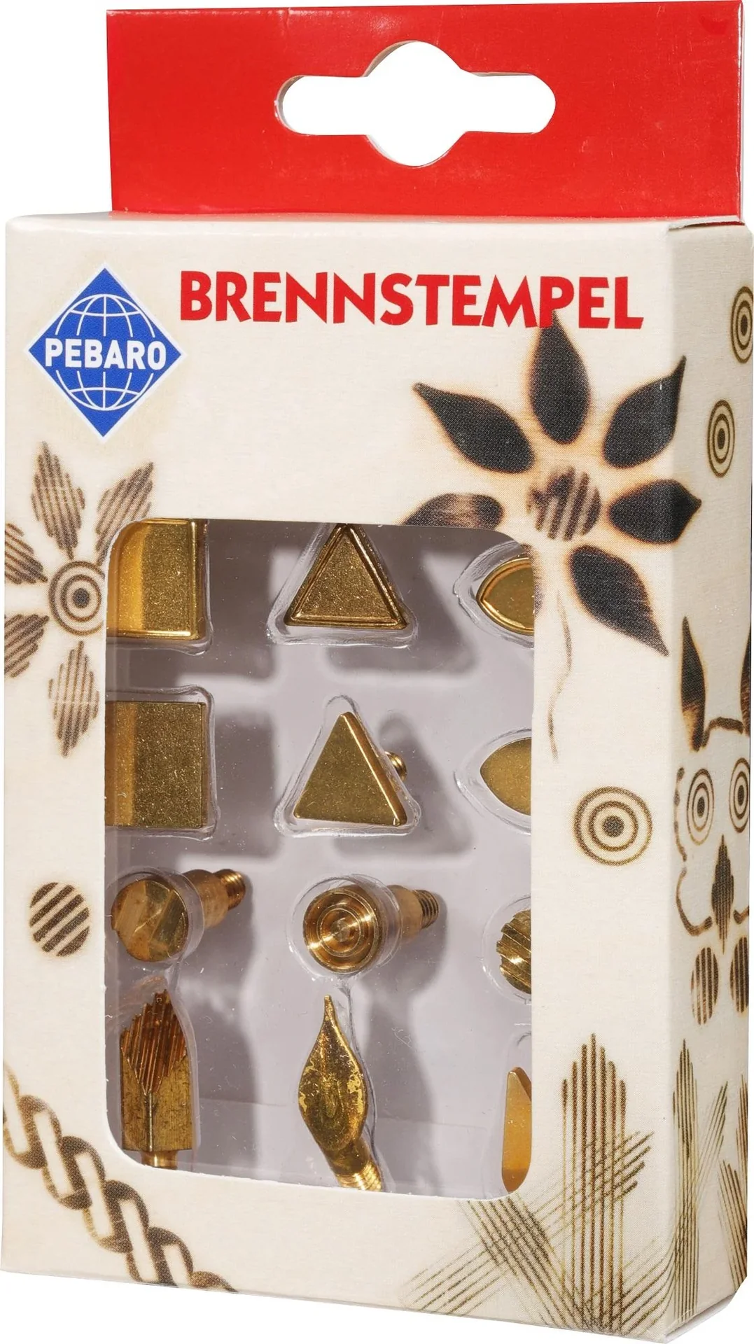 Brennstempel Set 12-teilig, Quadrat, Dreieck usw. - 1