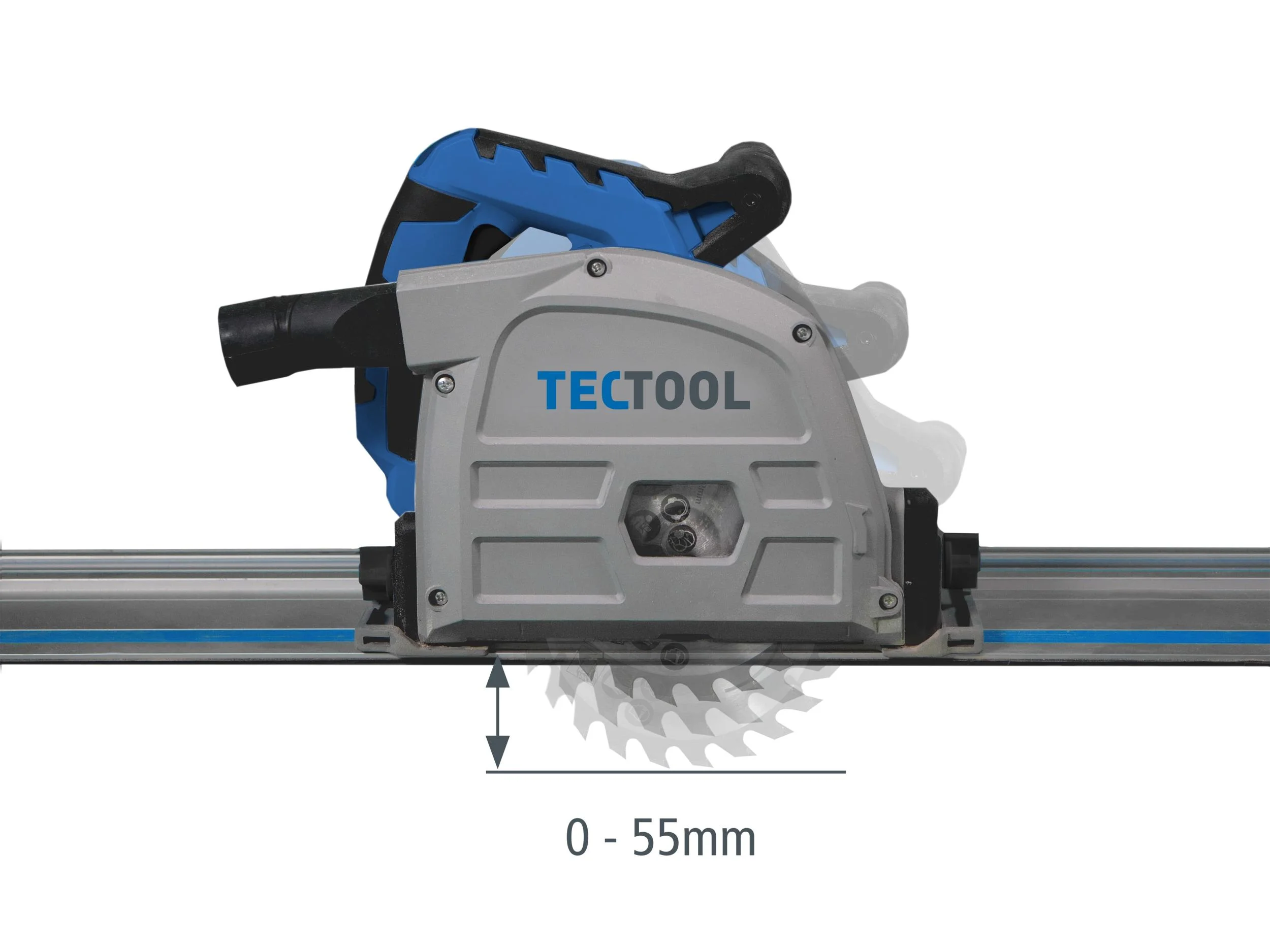 Tauchsäge, 1200 W mit Führungsschiene, 70 cm - 4