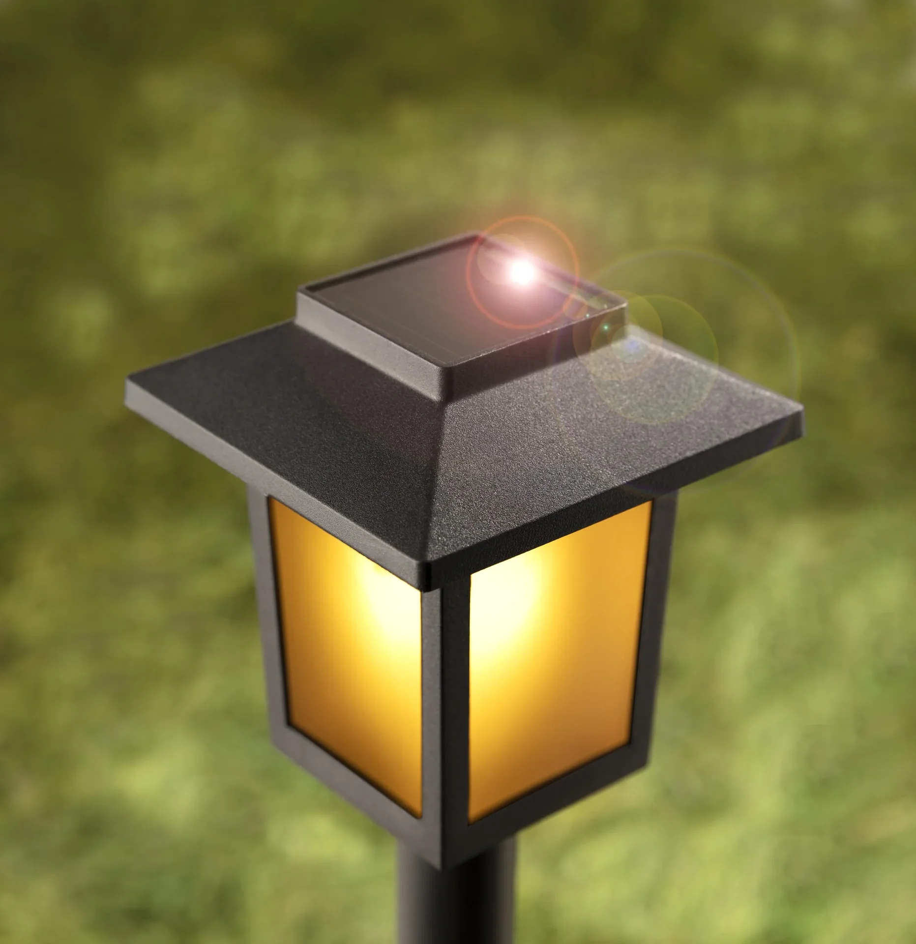 Solar Laterne mit Flammeneffekt, 3er-Set - 1