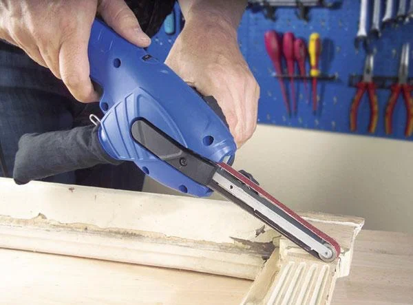 Elektrische Feile 400 W mit 12 Schleifbändern - 5