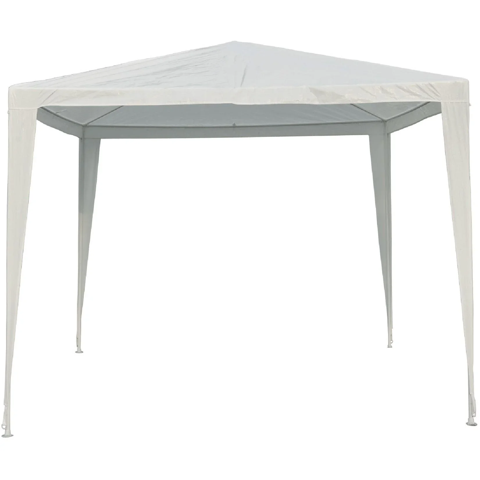 Gartenpavillon Partyzelt Gartenzelt Festzelt Klicksystem 90 g/m² PE-Plane Stahl Weiß 2,7 x 2,7 m - 2