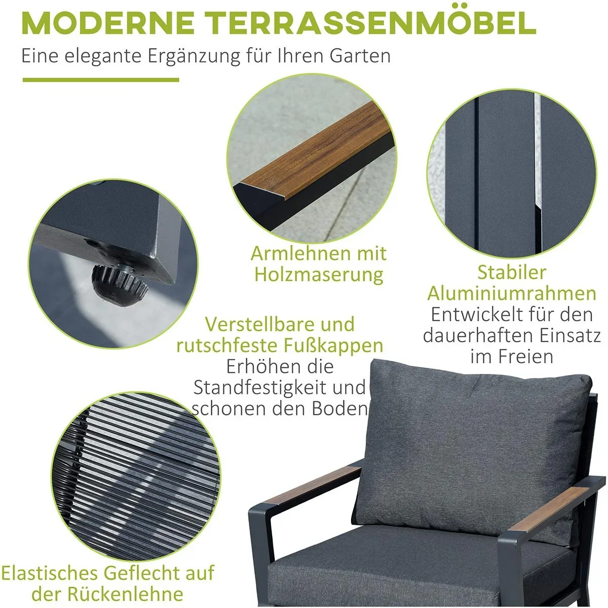 2-in-1-Gewächshaus und Hochbeet - Gehäuse aus Polycarbonat - Grau - 120 x 54 x 112/122 cm - 1
