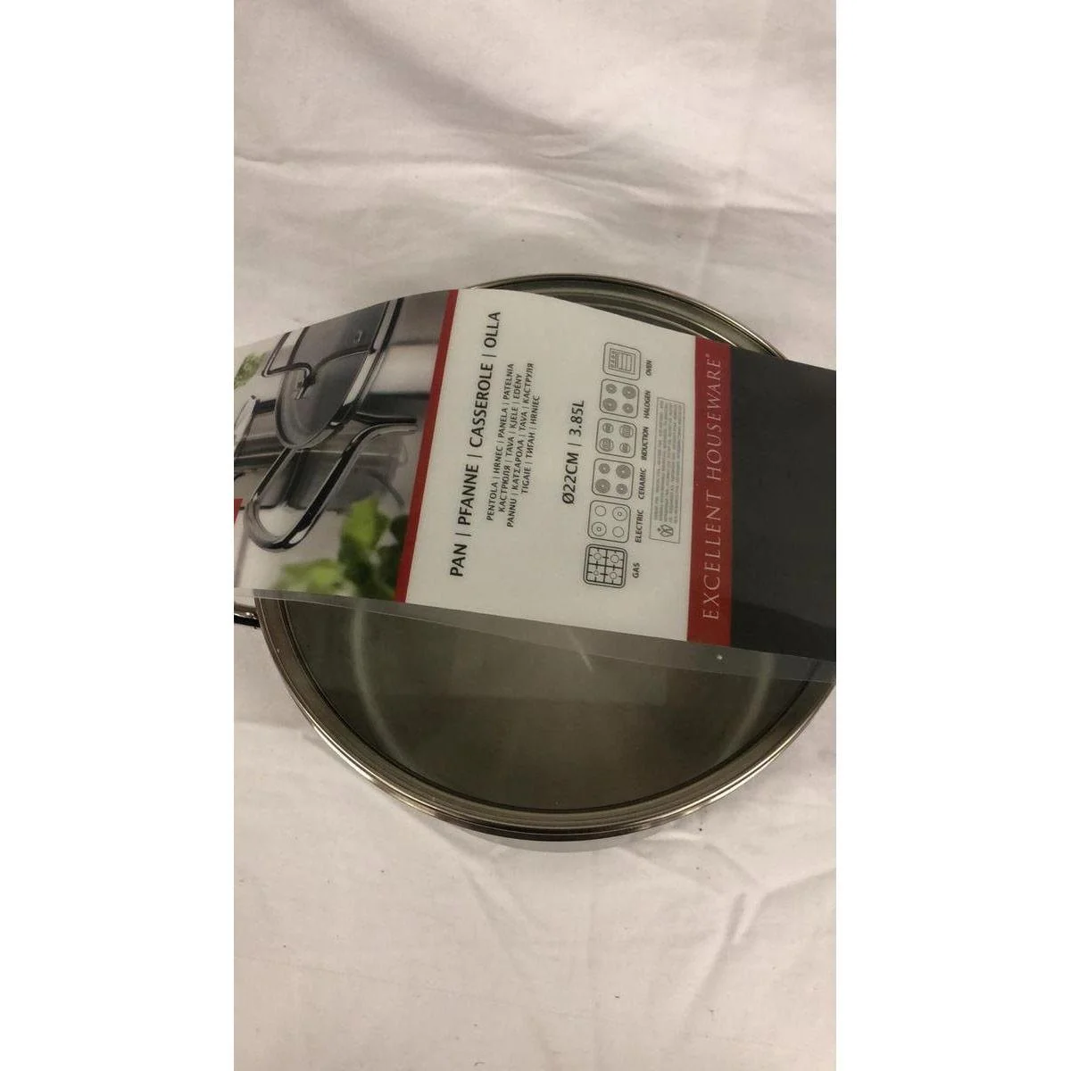 Kochtopf mit Glasdeckel - 22 cm Durchmesser - 0