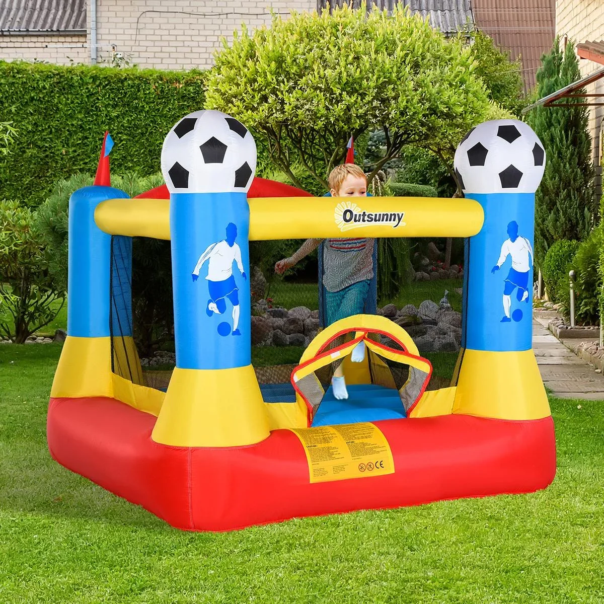 Kinderhüpfburg im Fußballmotiv bunt - 9