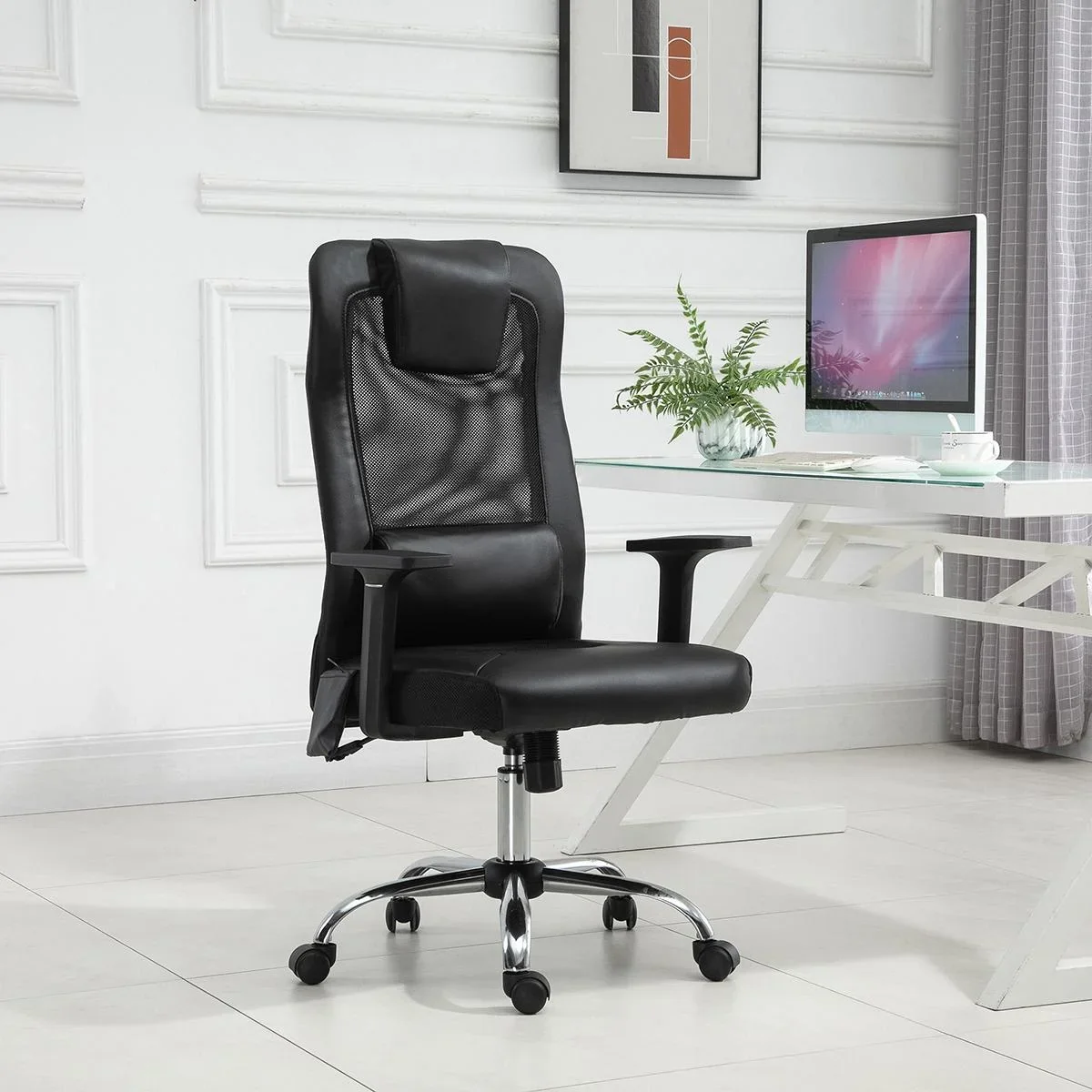 Massagesessel, Chefsessel mit Massagefunktion, höhenverstellbarer Drehstuhl, ergonomischer Gamingstuhl, Bürostuhl massag - 1