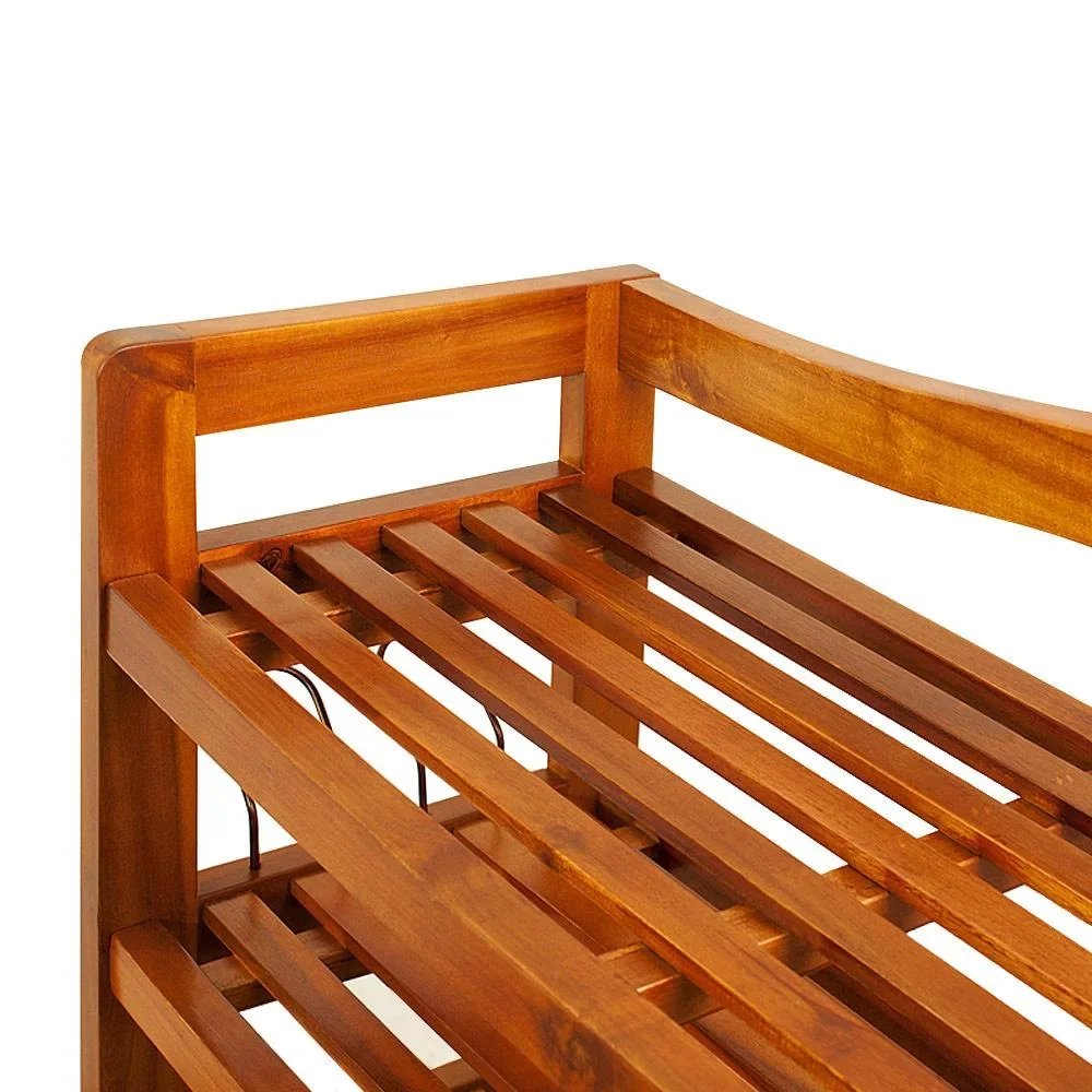 Akazien-Schuhregal 3 Ebenen - 0