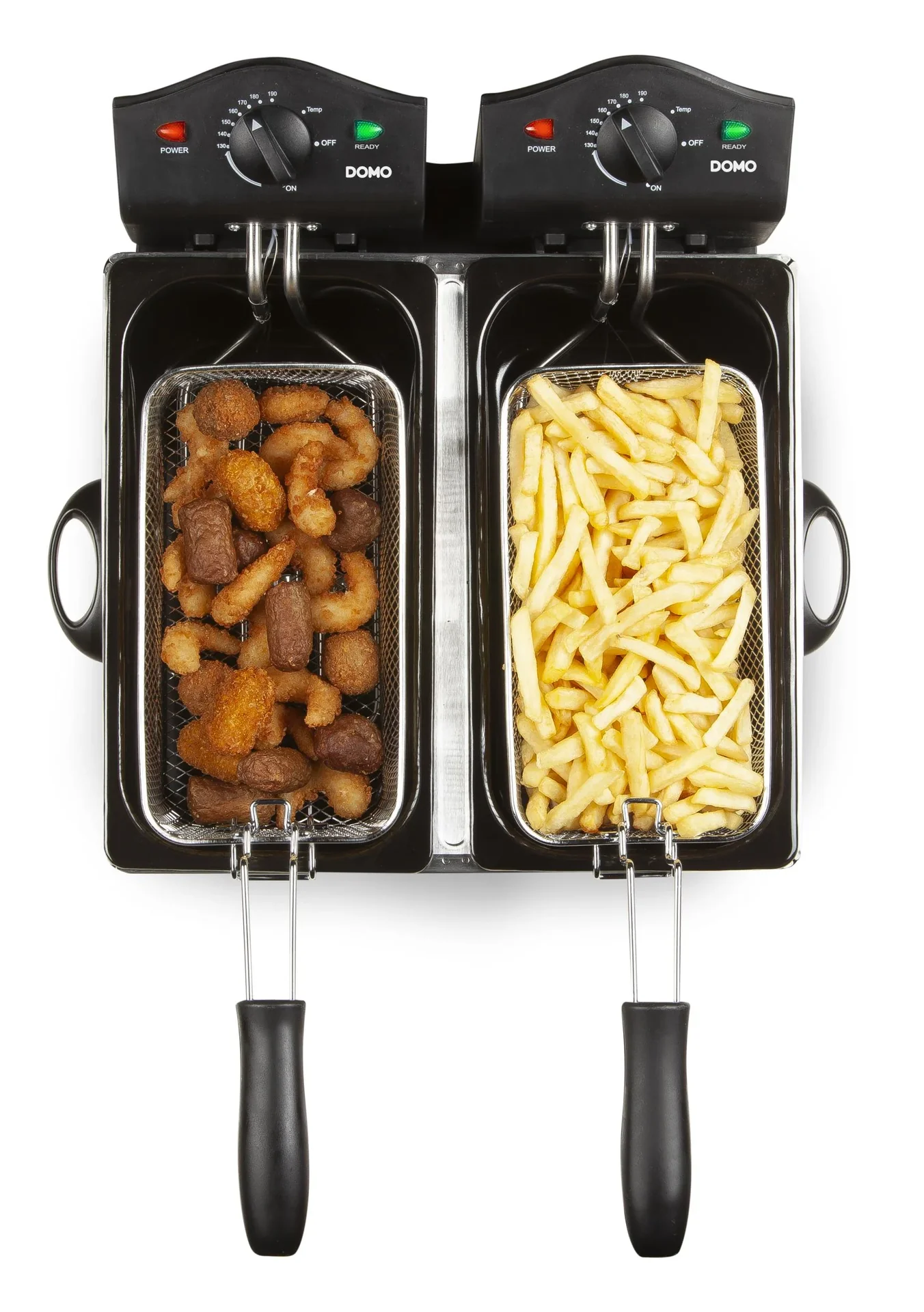 Doppel-Fritteuse Edelstahl, 2 x 3 Liter - 0