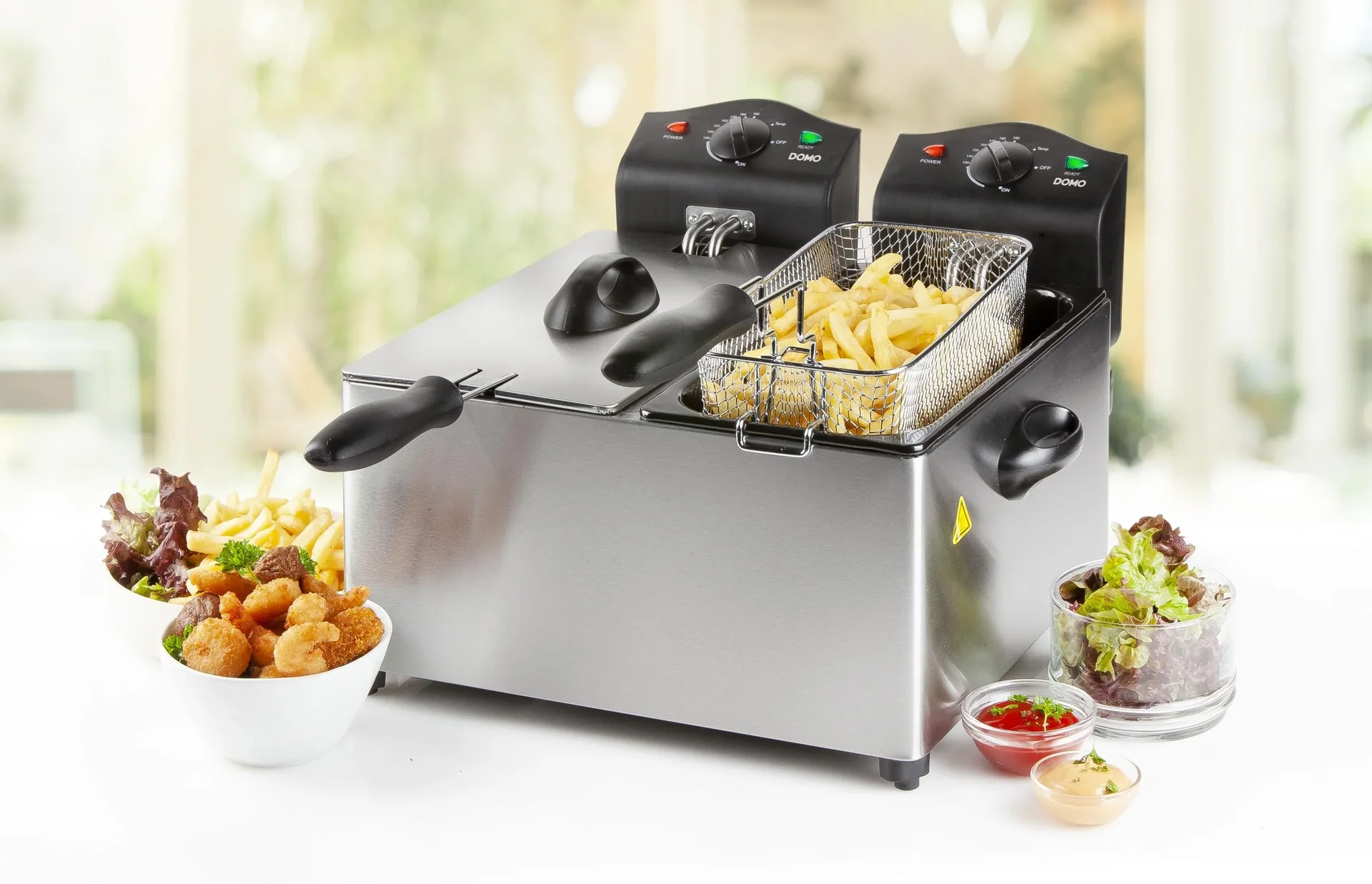 Doppel-Fritteuse Edelstahl, 2 x 3 Liter - 3