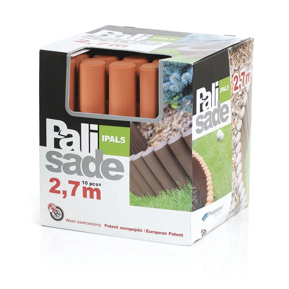 Beeteinfassung PALISADE, terrakotta - 10 Stück - 2,7 m - 3