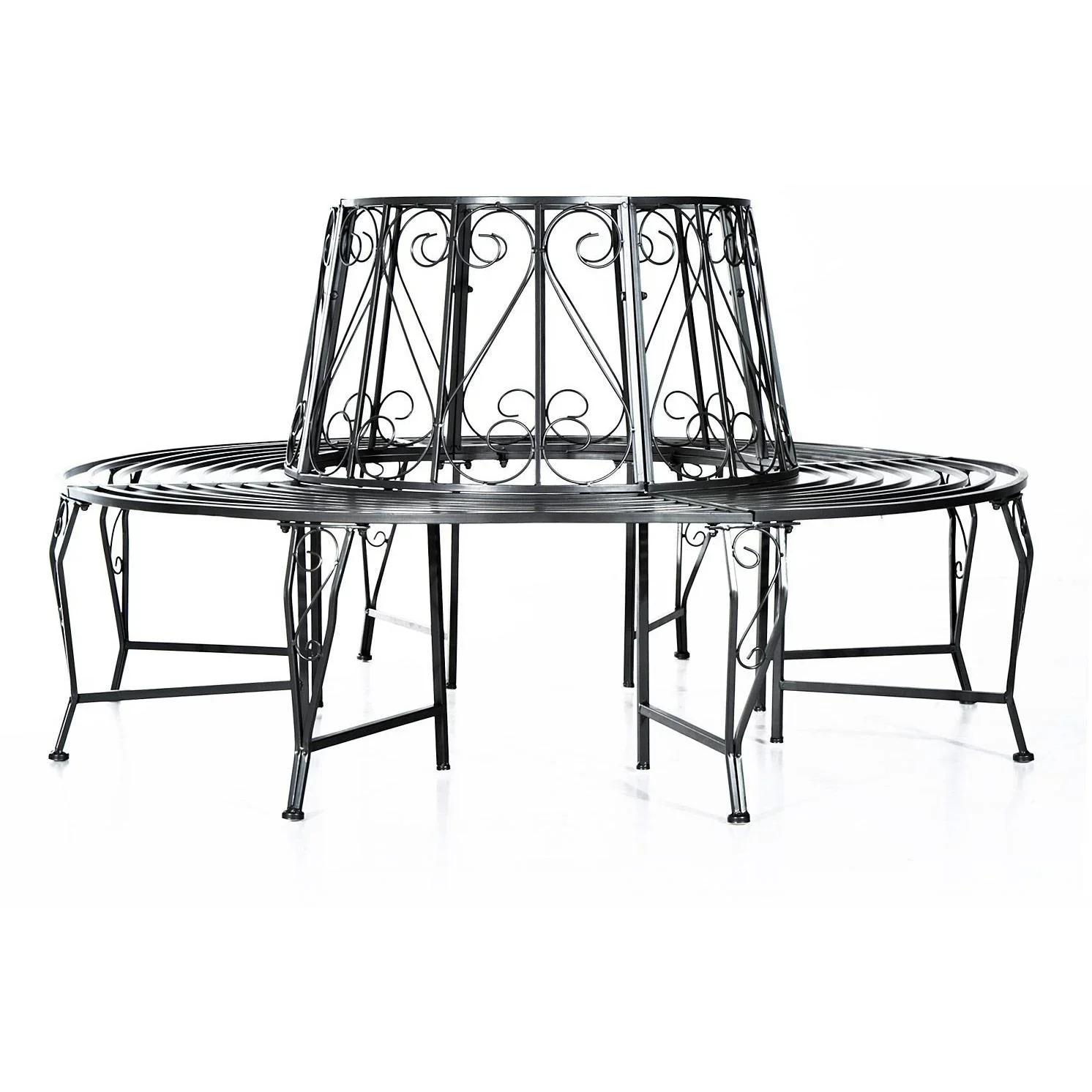 Baumbank Rundbank 360° Metall Ø160cm - 2