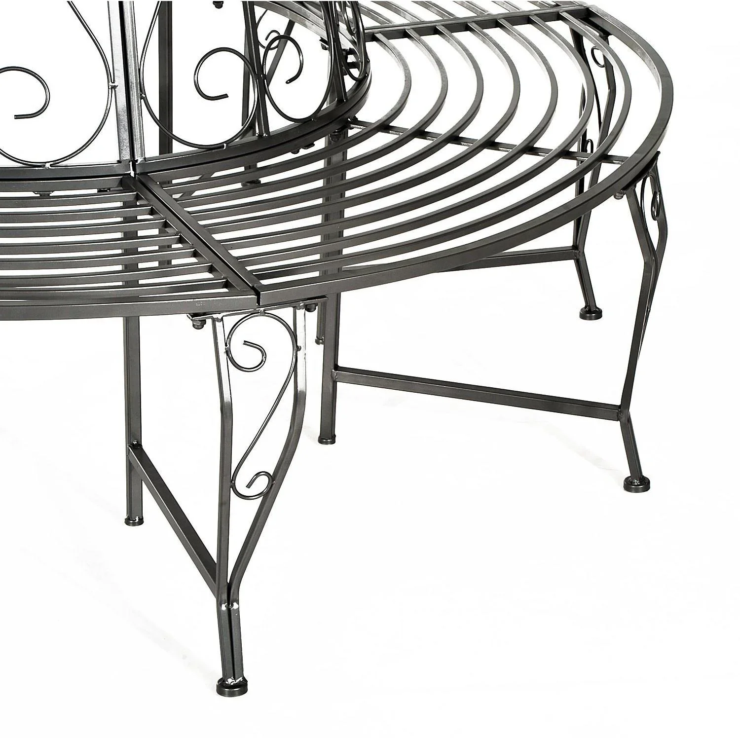 Baumbank Rundbank 360° Metall Ø160cm - 3