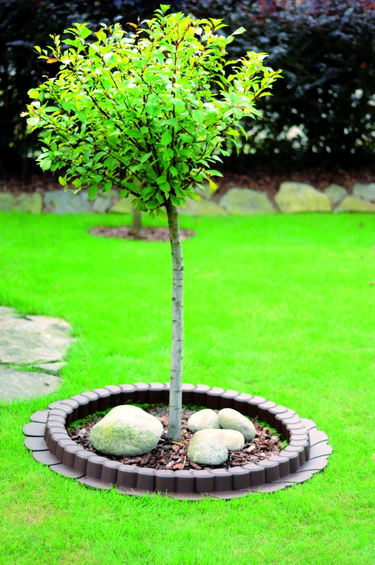 Beeteinfassung HAPPY GRASS, braun - 16 Stück - 2,05 m - 0