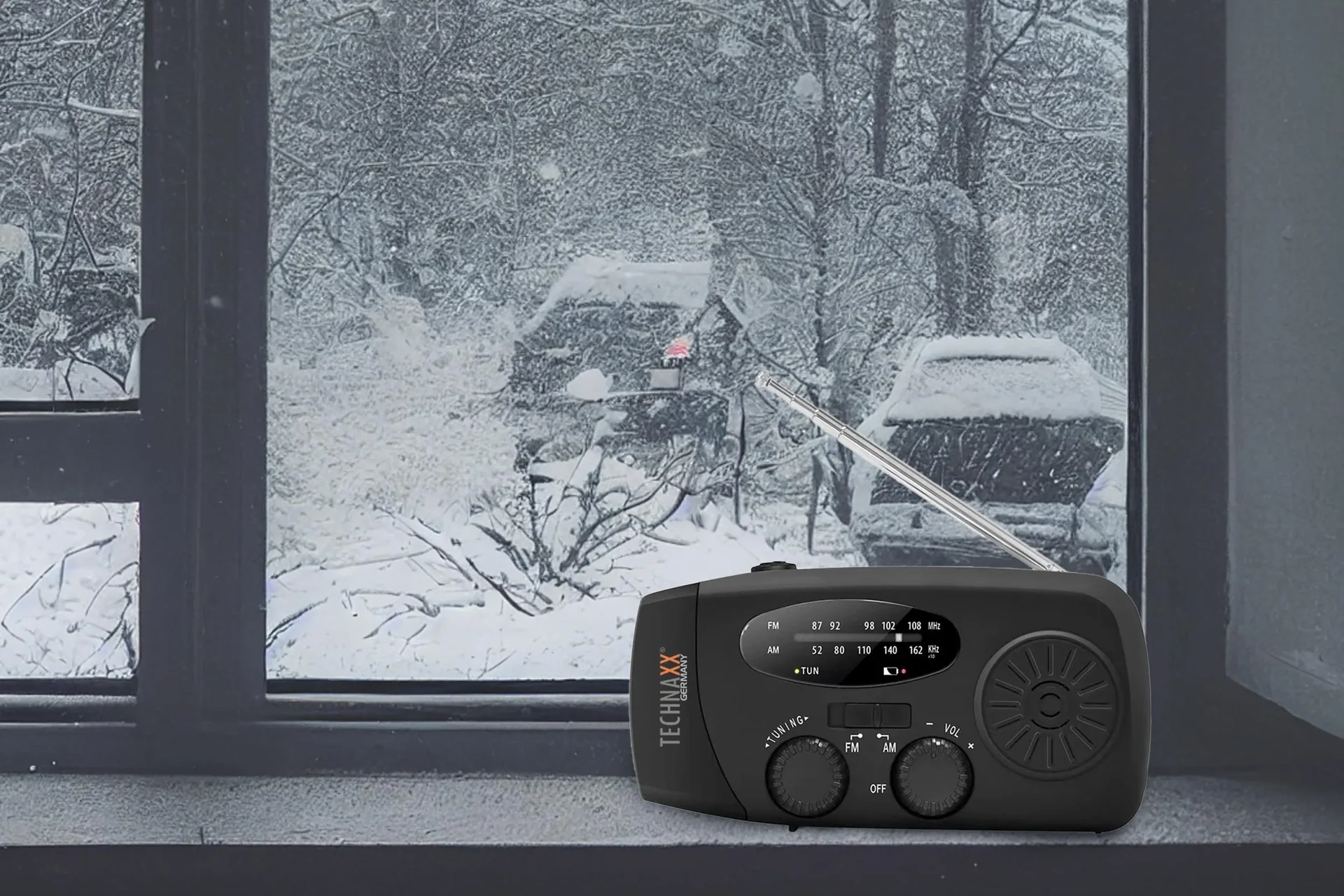 Solar Kurbel Radio mit Taschenlampe - 3