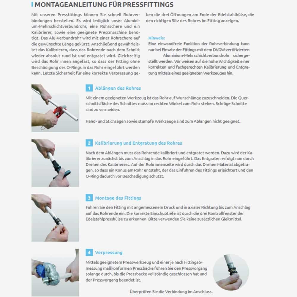 Pressfitting Kupplung 26 x 3 - 1" AG-0