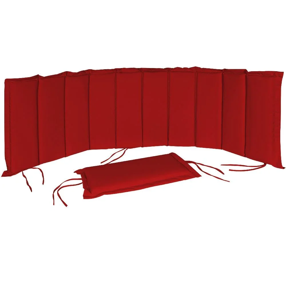 Gartenkissen - Für Liege - Mit Kopfstütze - 183x56x7cm - Rot - 1