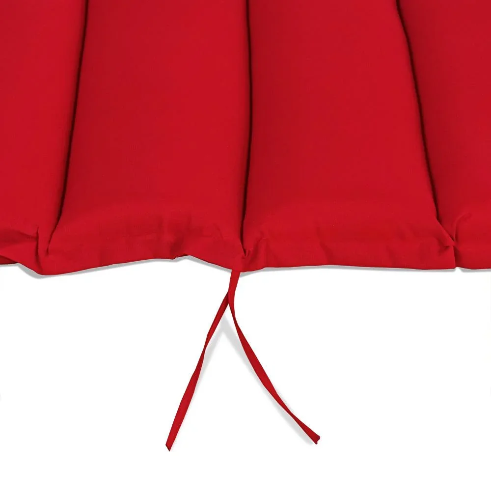 Gartenkissen - Für Liege - Mit Kopfstütze - 183x56x7cm - Rot - 2