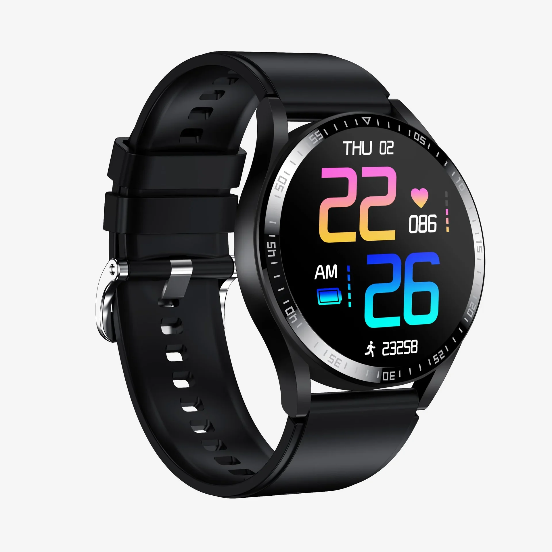 Bluetooth Smartwatch mit Puls, Blutdruck und Blutsauerstoff Sensor, IPS Display - 2