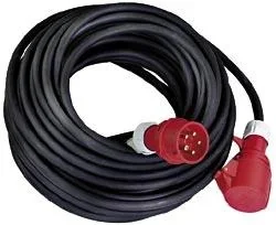 CEE Verlängerung 16A schwarz - 50 m Verlängerungskabel - 0