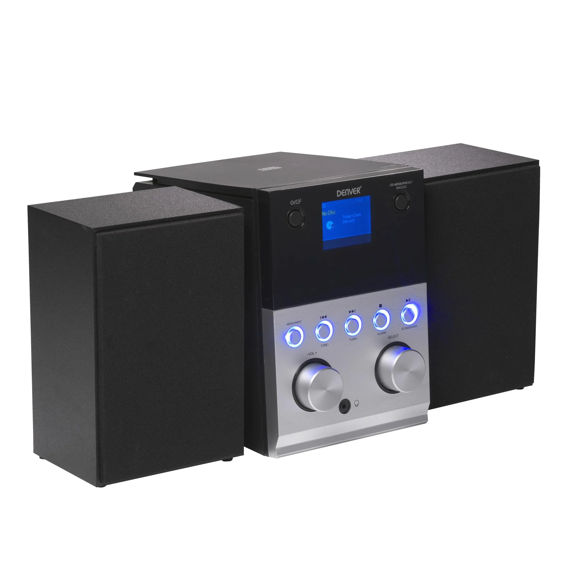 DAB+ und UKW Micro-Stereoanlage mit Bluetooth, USB Ladebüchse und USB MP3 Wiedergabe - 1