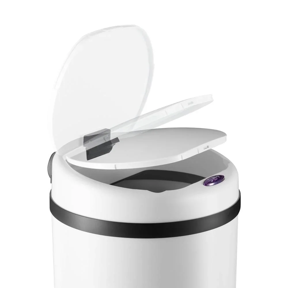 Sensor-Abfallsammler Edelstahl weiß - 2