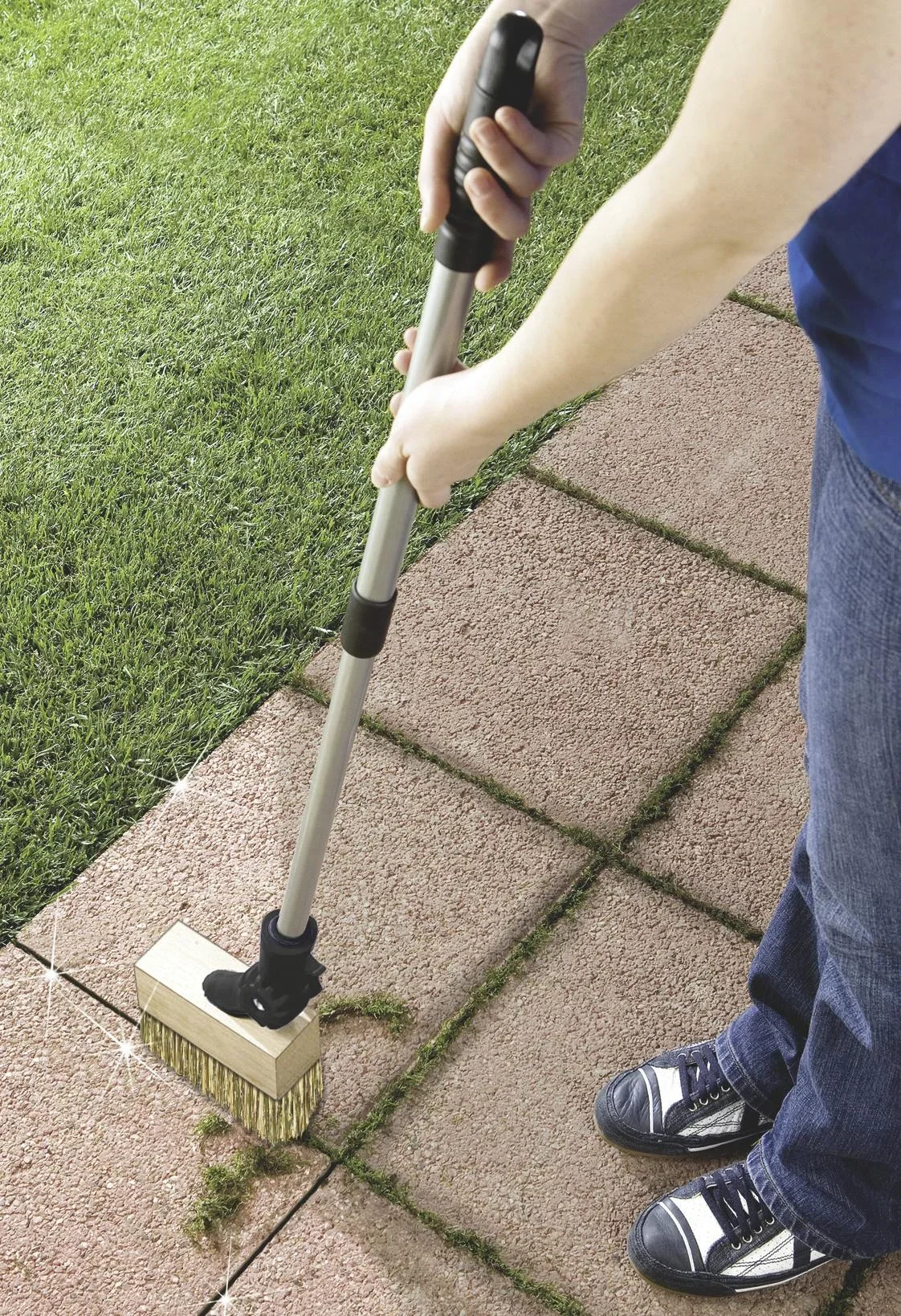 Fugenreinigungsbürste mit Teleskopstiel - 0