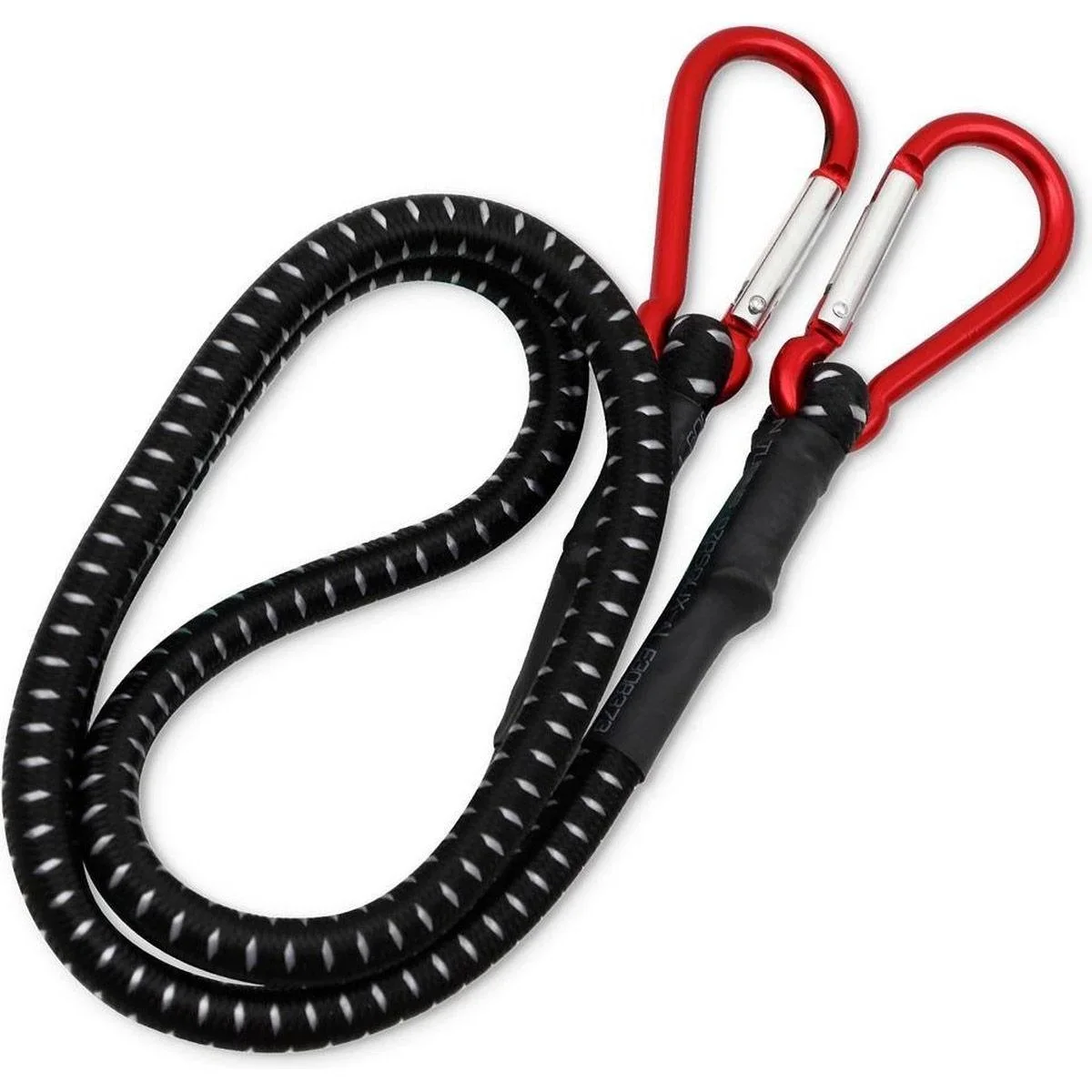 Schnellspanngurte mit Karabiner 2 Stück - 100 x 1cm schwarz weiß rot - 1