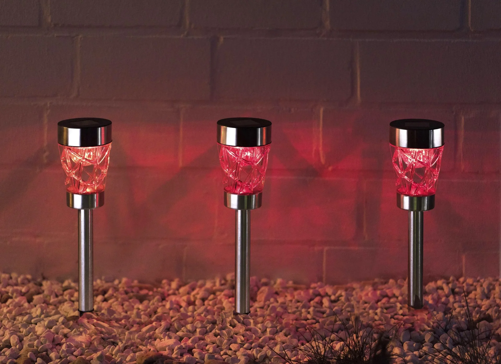 Rotierende Solar Leuchte mit Farbwechsel - 3er Set - 2