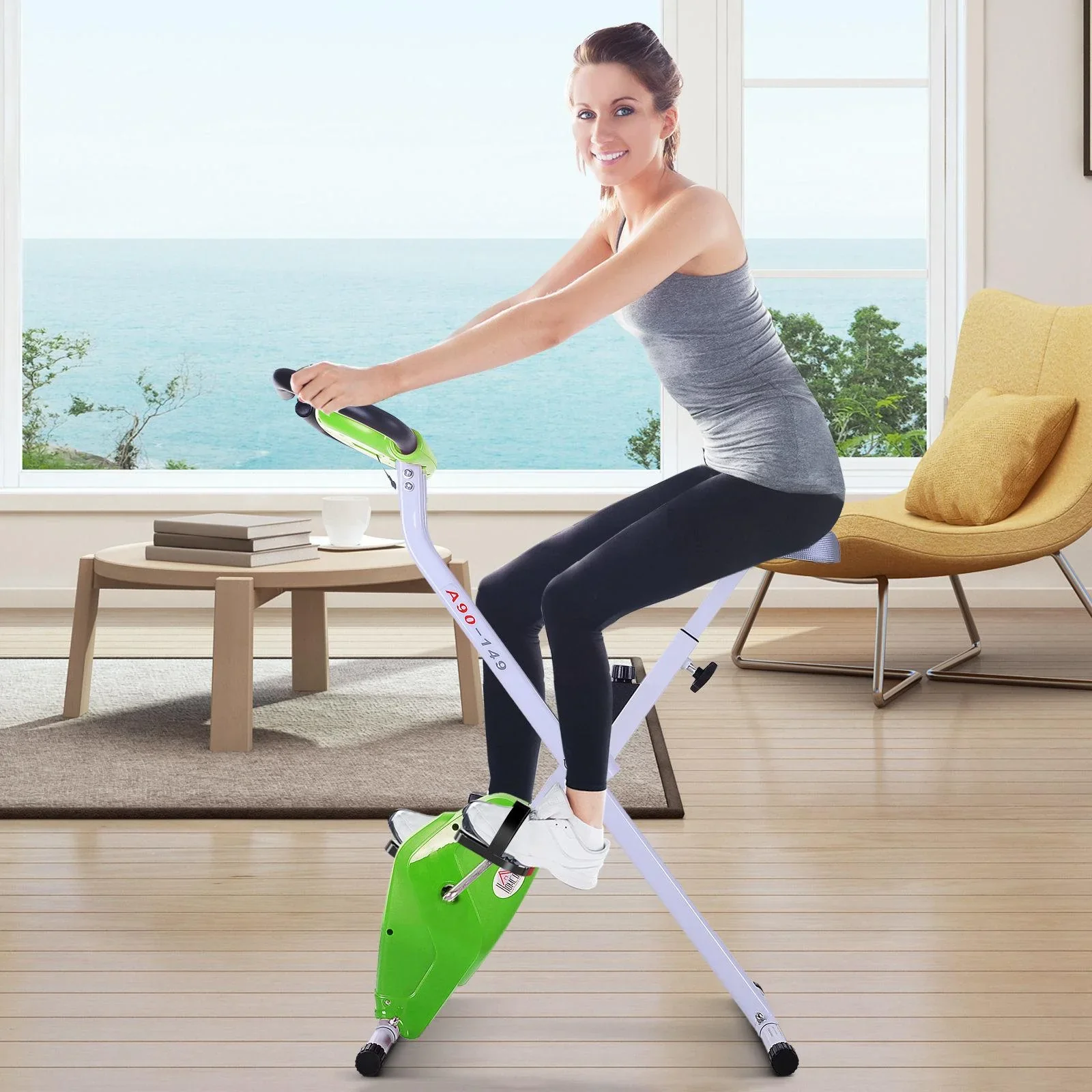 Heimtrainer mit LCD-Monitor, grün - 0