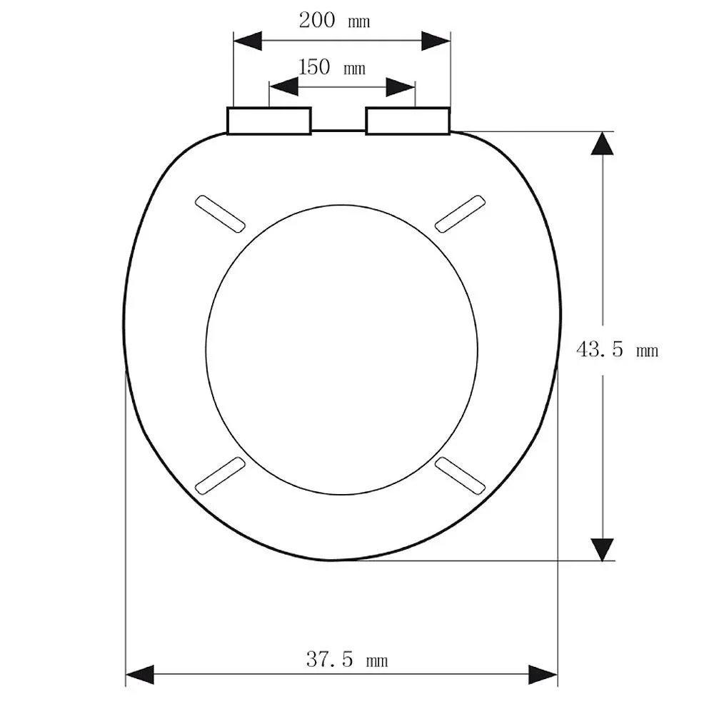 Toilettensitz Waterdrops mit Absenkautomatik und Edelstahlscharnieren - 0
