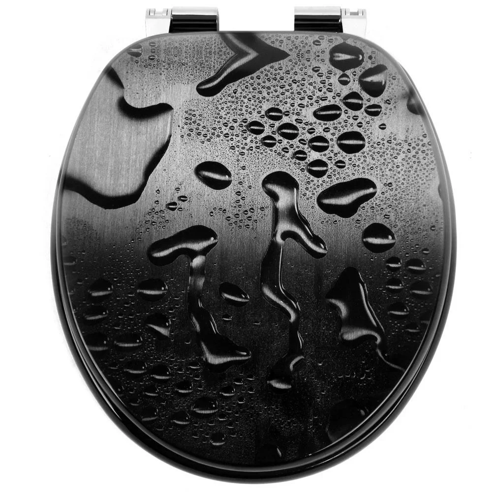 Toilettensitz Waterdrops mit Absenkautomatik und Edelstahlscharnieren - 2
